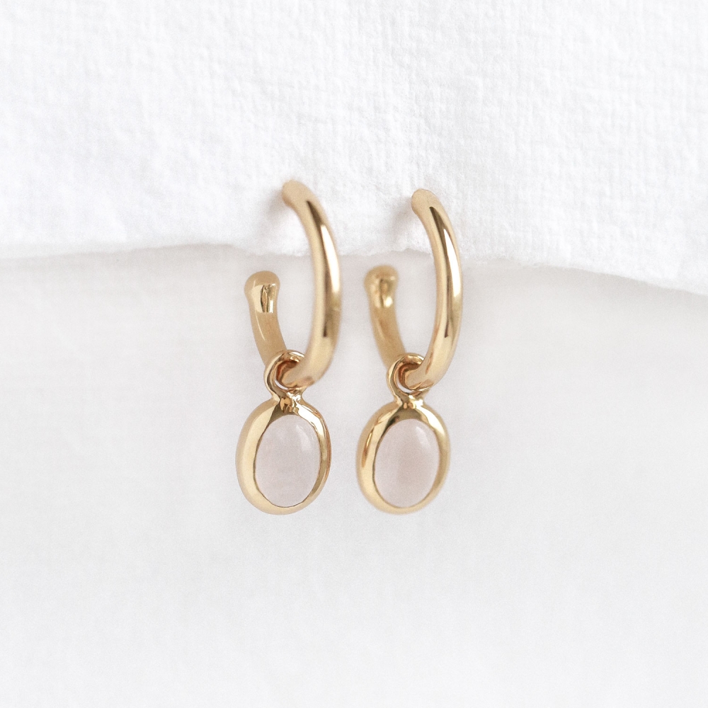 Hoops ISA Rose Quartz